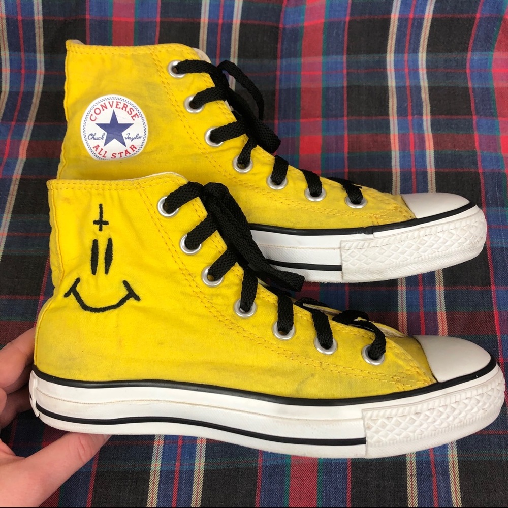 Anti-Smiley Face High-Top Converse All-Stars